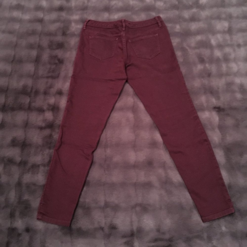 Mossimo Denim Mid-Rise Skinny Burgundy Stretch Denim (Size: 4/27R) - Picture 5 of 6